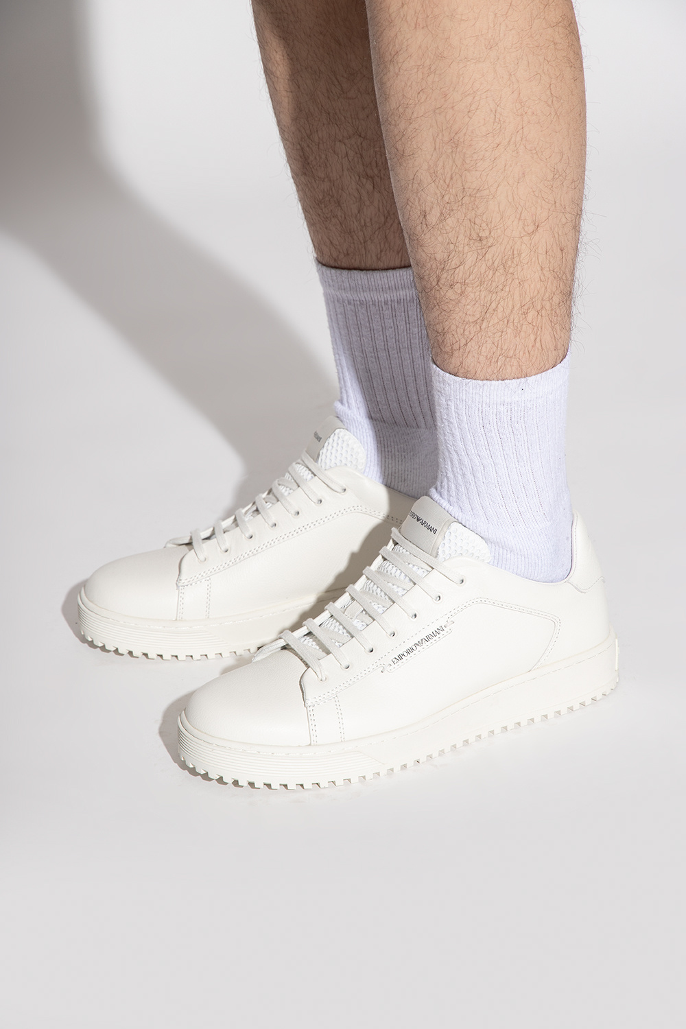 Emporio armani white best sale sneakers